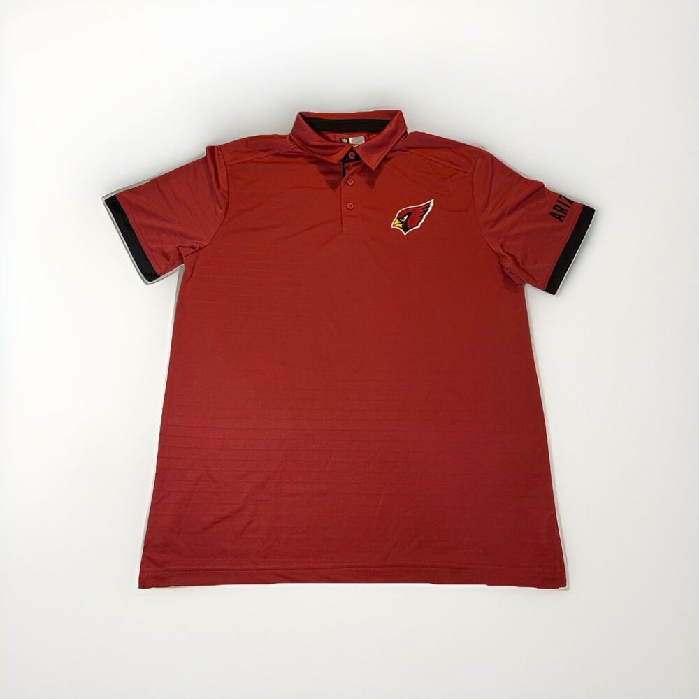 Arizona Cardinals Polo Shirt Mens XLT Red NFL Team Apparel Performance NWOT